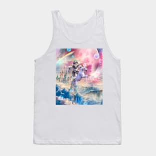 Bigfoot Yeti Sasquatch Riding Unicorn Tank Top